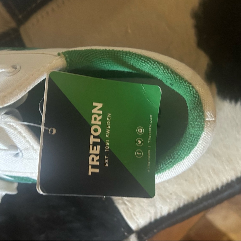 Tretorn Green and White Sneakers - Picture 2 of 5